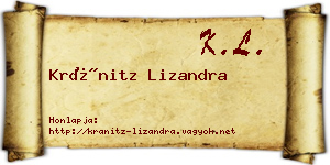 Kránitz Lizandra névjegykártya